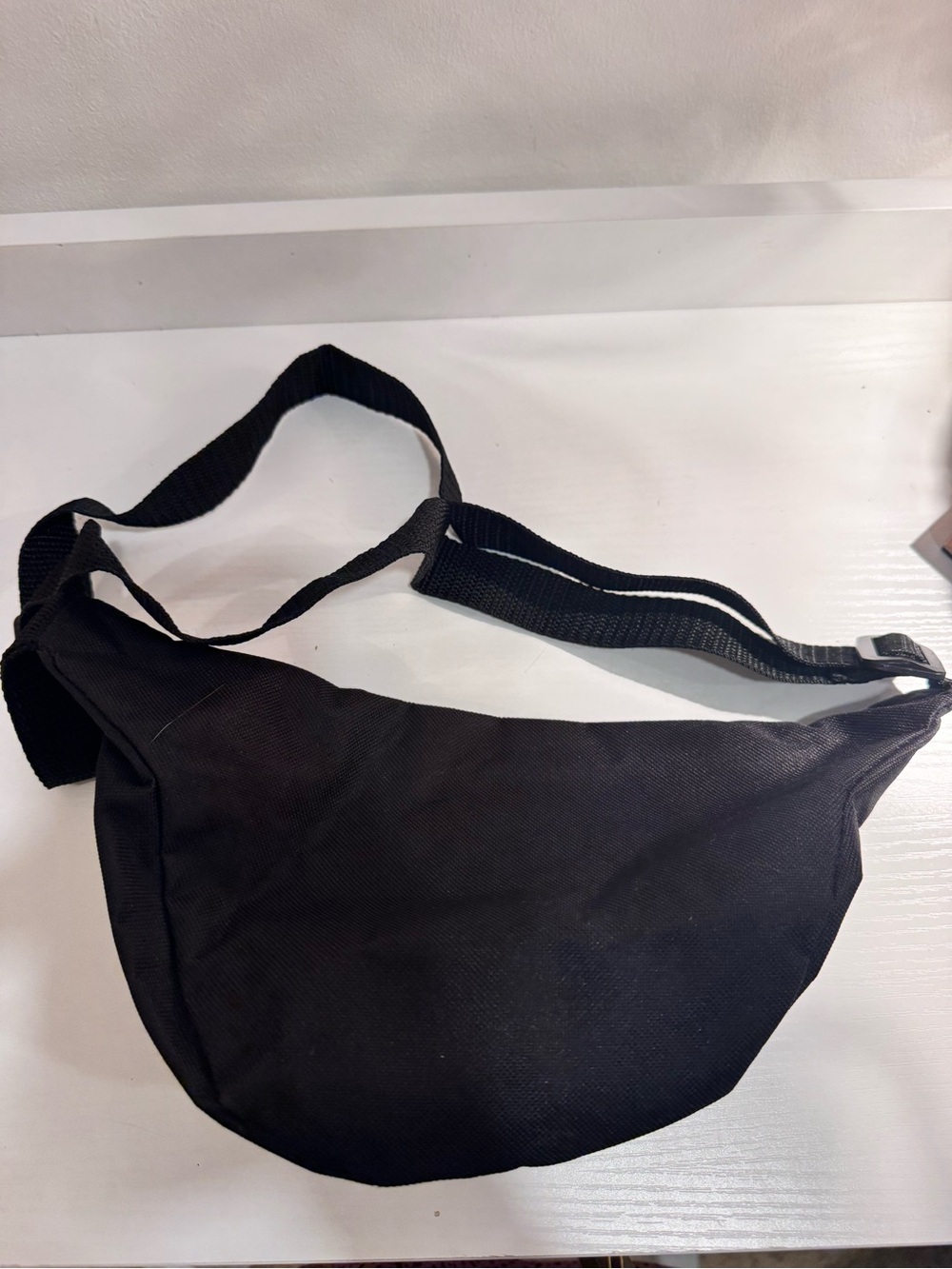 PINK Victoria's Secret Black Waist Bag with White Slogan - Picture 3 of 4